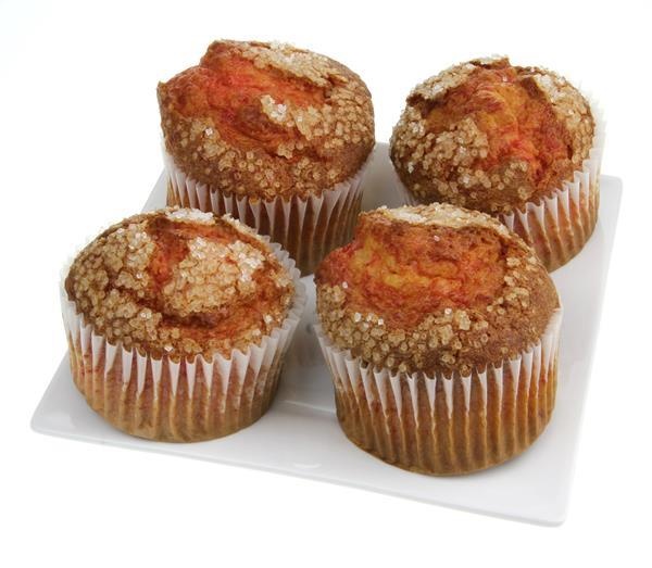 slide 1 of 1, Hy-Vee Loaded Jumbo Cherry Muffins, 4 ct; 17 oz