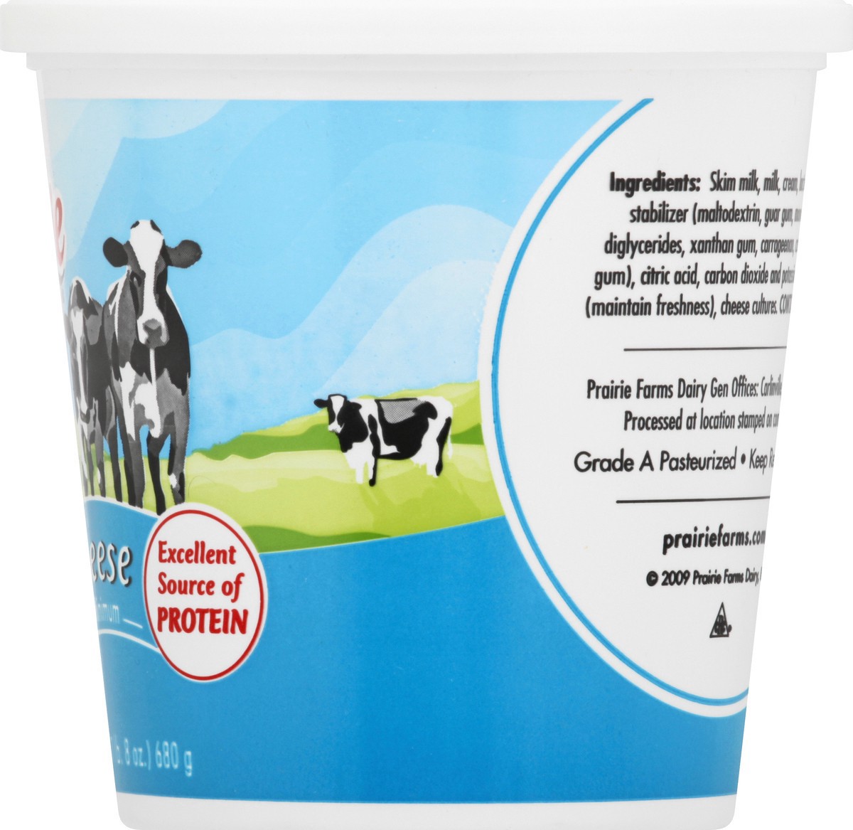 slide 2 of 9, Prairie Farms 4% Large Curd Cottage Cheese, 24 Oz, 24 oz