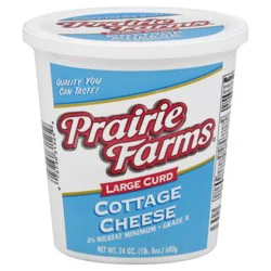 Prairie Farms Large Curd 4% Milkfat Minimum Cottage Cheese 24 oz