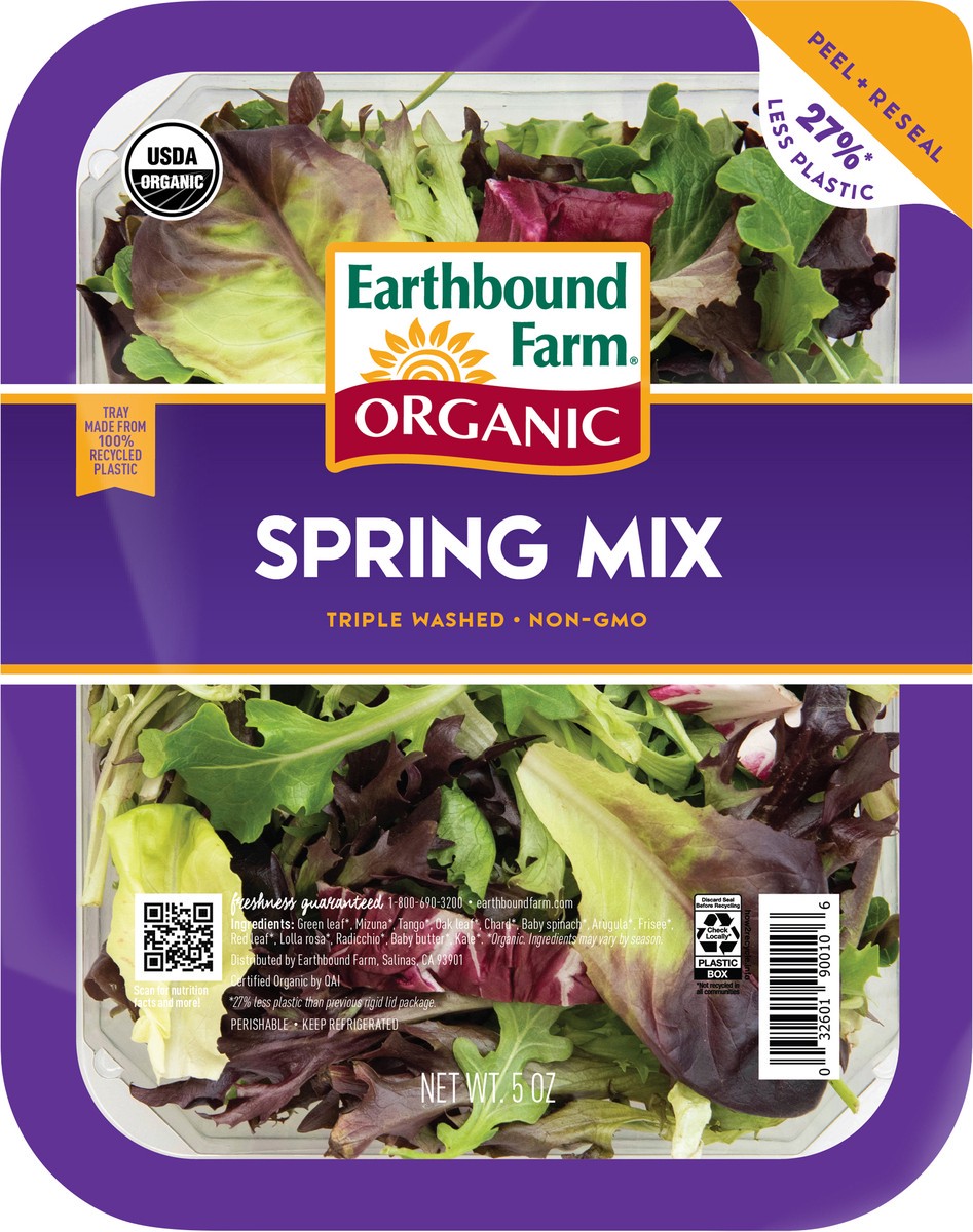 slide 2 of 3, Earthbound Farm Organic Spring Mix, 5 oz