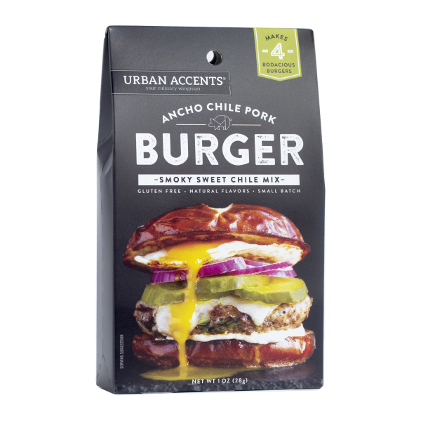 slide 1 of 2, Urban Accents Smoky Sweet Chile Ancho Chili Pork Burger Seasoning, 1 oz