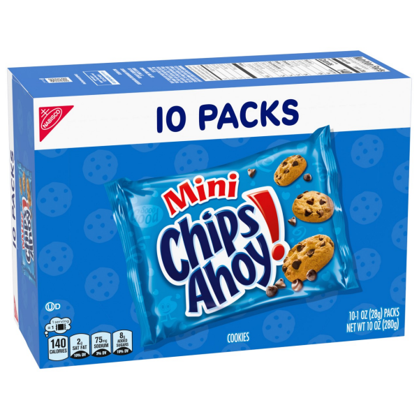 slide 12 of 29, Chips Ahoy! Mini Original Chocolare Chip Cookies Multipack 1 oz Bags, 10 oz