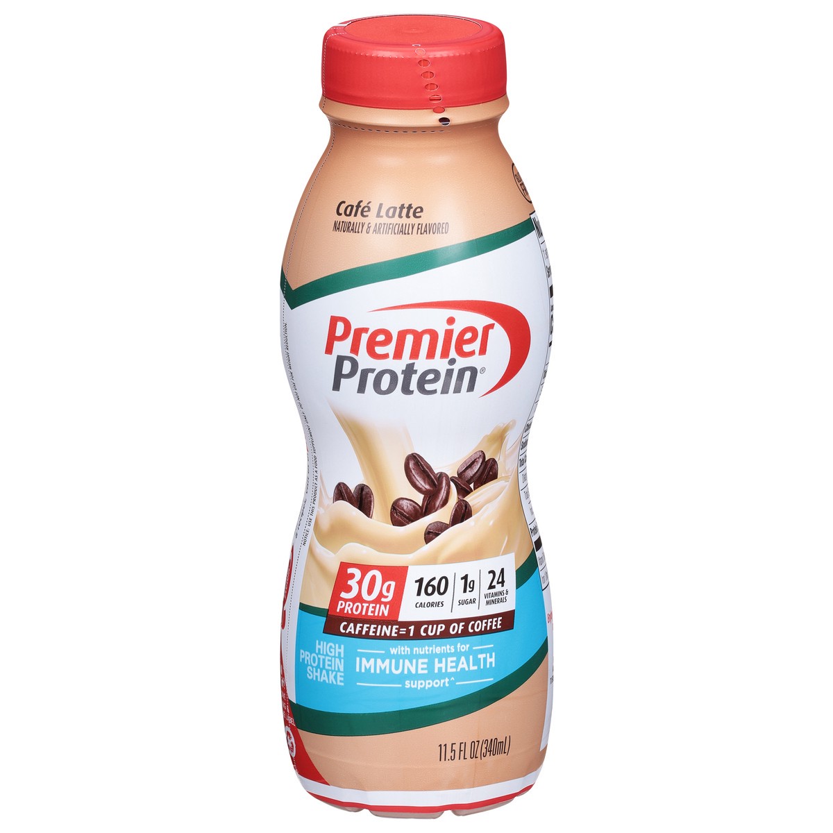 slide 1 of 9, Premier Protein Cafe Latte High Protein Shake 11.5 fl oz, 11.5 fl oz