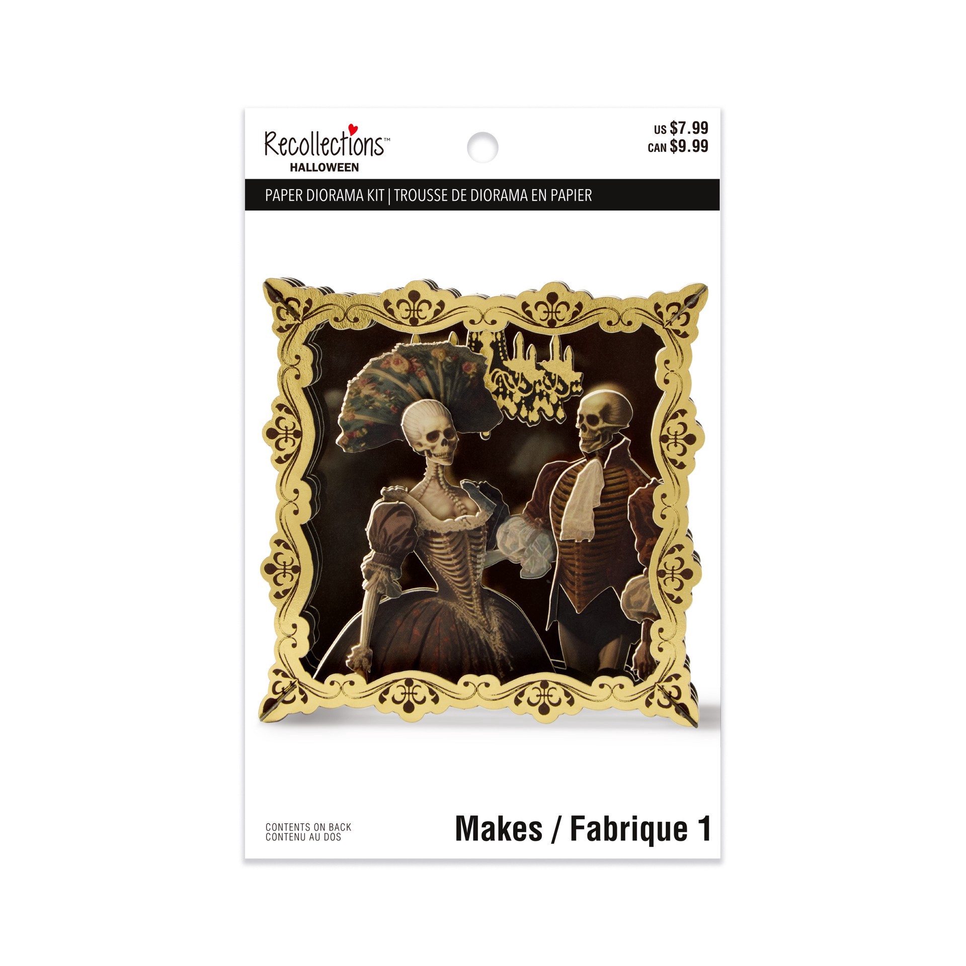 slide 3 of 4, Haunted Recency Ballroom Paper Diorama Kit By Recollections, 3.93 in x 3.93 in