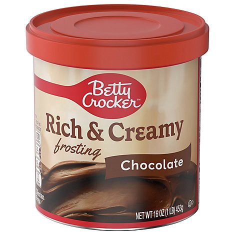 slide 1 of 1, Betty Crocker Frosting Rich & Creamy Chocolate - 16 Oz, 16 oz