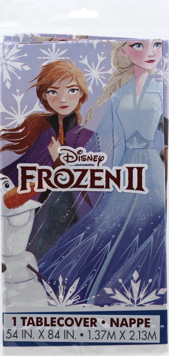 slide 7 of 8, Unique Industries Plastic Disney Frozen Tablecloth, 54 in x 84 in
