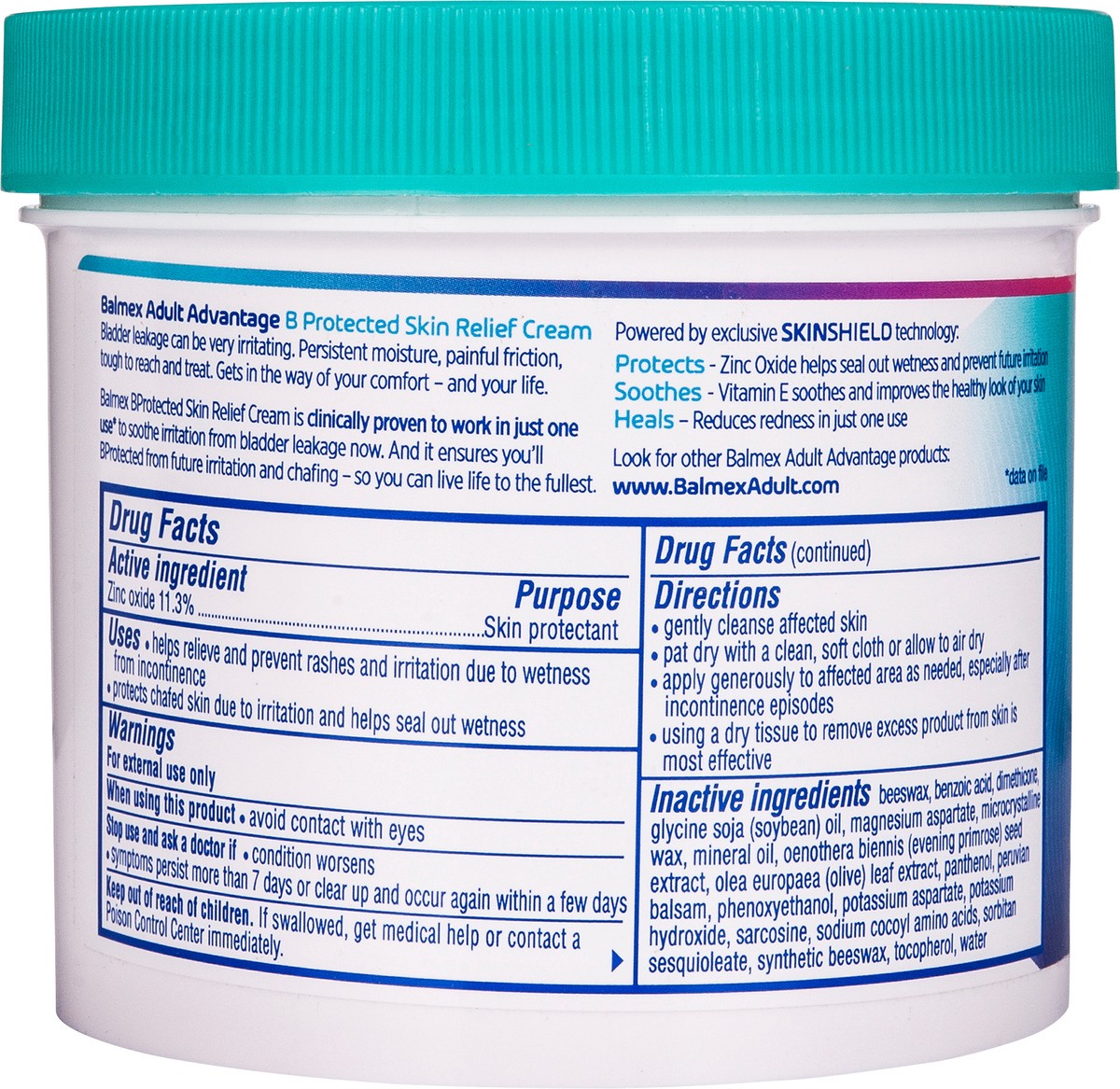 slide 5 of 11, Balmex Adultadvantage Bprotected Skin Relief Cream, 12 Oz, 1 ct