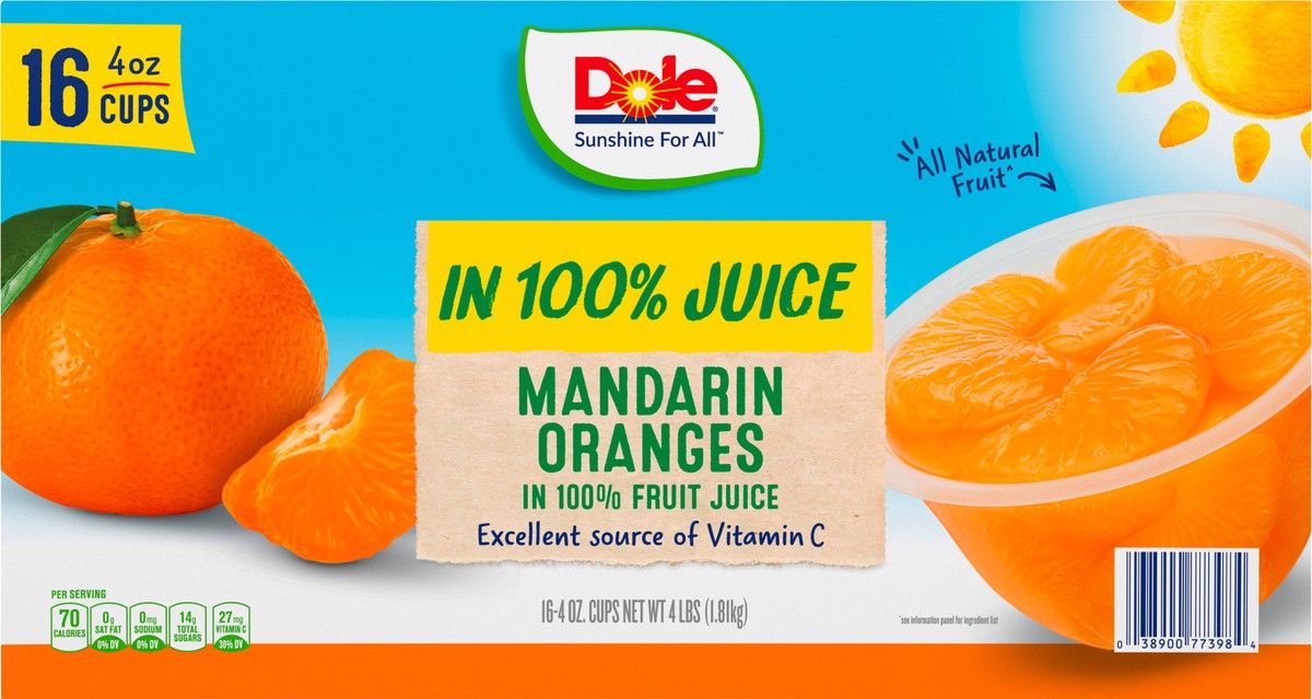 slide 7 of 9, Dole Mandarin Oranges, 16 ct