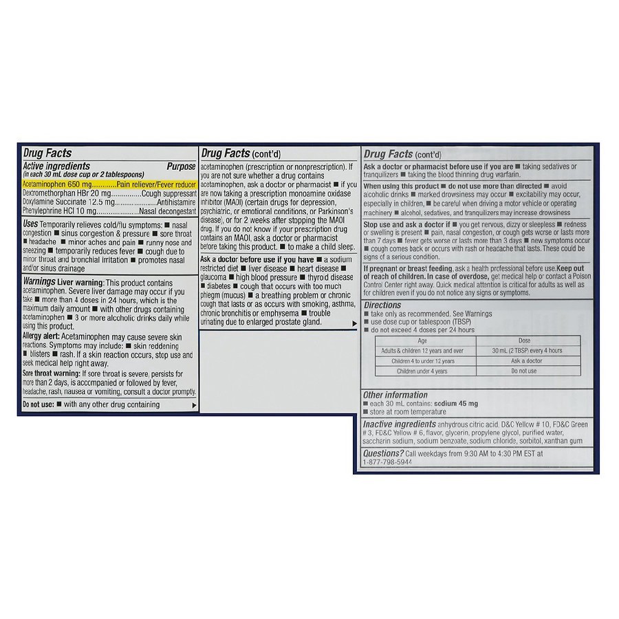 slide 4 of 4, Walgreens Nighttime Severe Cold & Flu, 8 fl oz