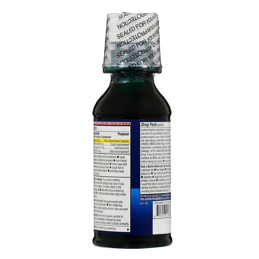 slide 3 of 4, Walgreens Nighttime Severe Cold & Flu, 8 fl oz