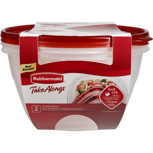 slide 2 of 9, Rubbermaid Takealongs Serving Bowl Chiliclear, 2 ct