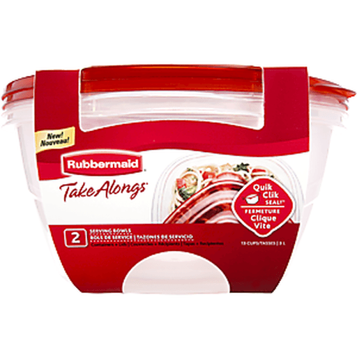 slide 4 of 9, Rubbermaid Takealongs Serving Bowl Chiliclear, 2 ct