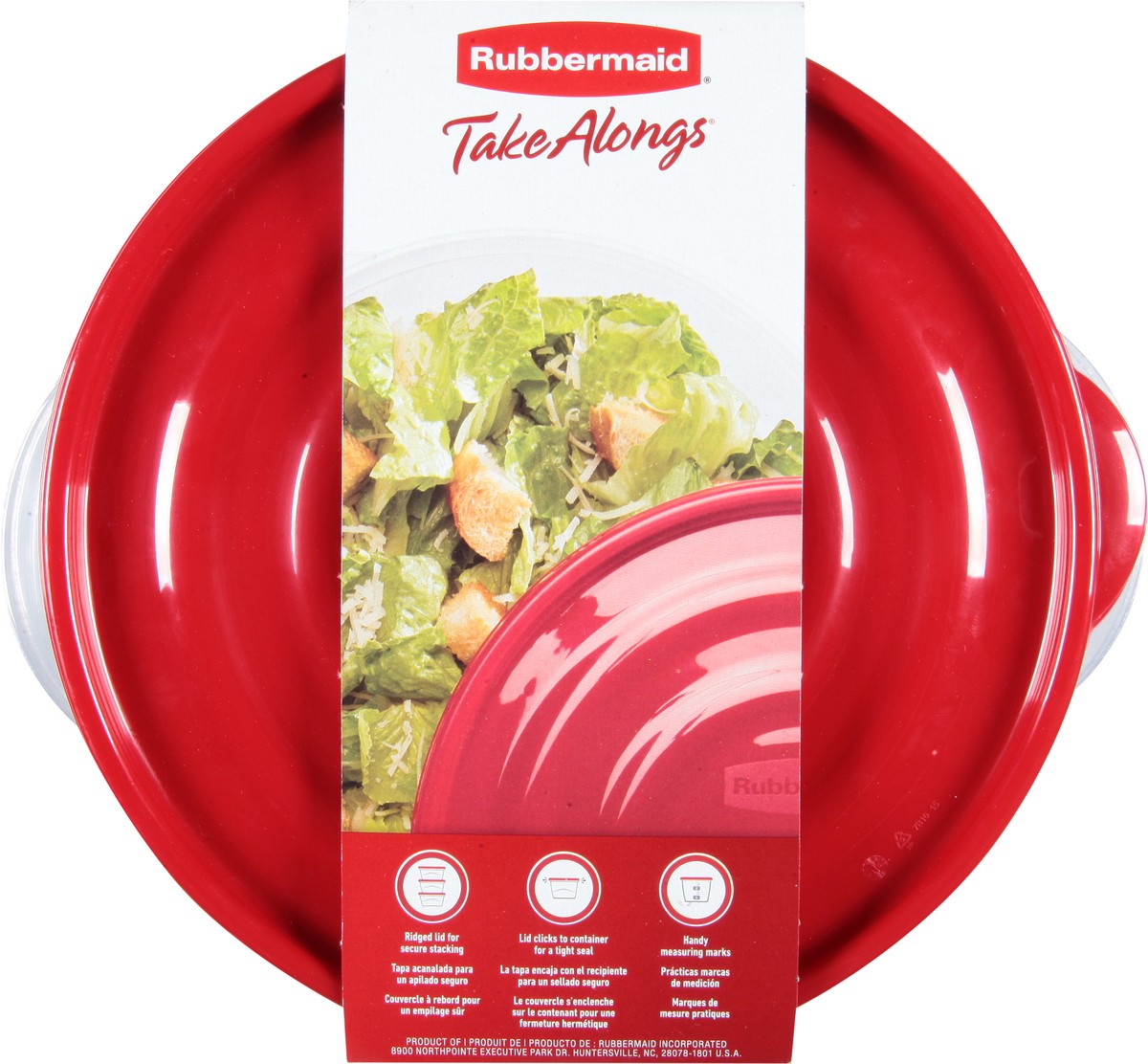slide 9 of 9, Rubbermaid Take Alongs 15.7 Cups Containers & Lids Serving Bowls 2 ea, 2 ct