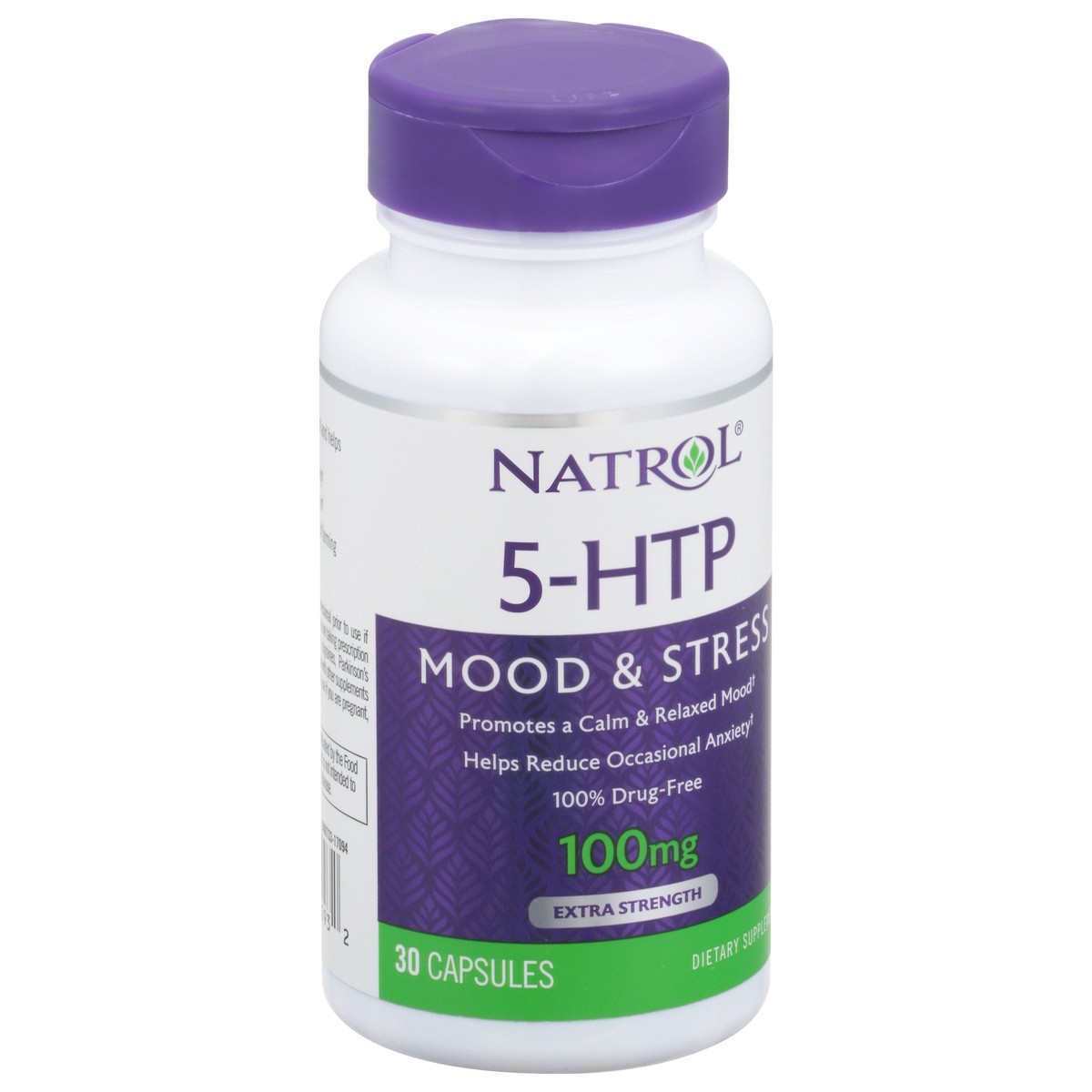 slide 6 of 14, Natrol 5-HTP Promotes a Calm, Relaxed Mood, Drug Free, 100mg, 30 Capsules, 30 ct; 100 mg