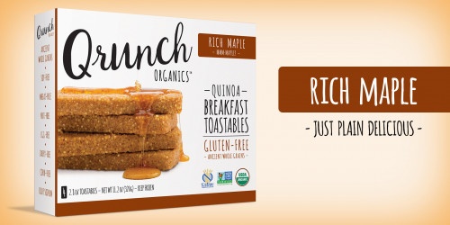 slide 1 of 1, Qrunch Organics Rich Maple Quinoa Breakfast Toastables Gluten Free Ancient Whole Grains, 11.2 oz
