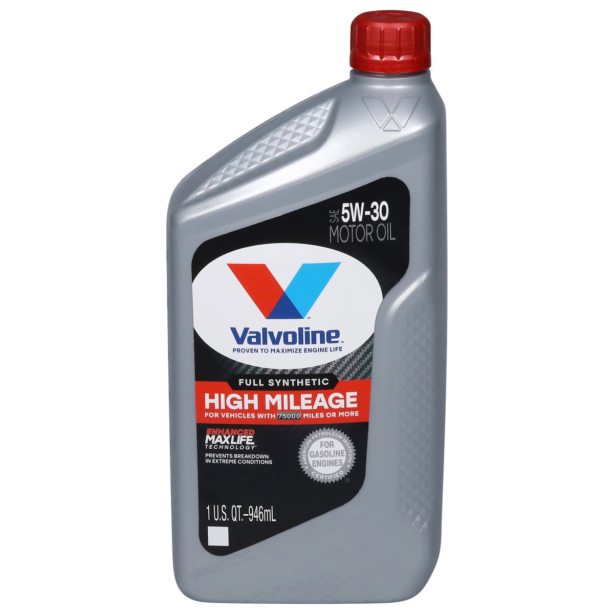 slide 1 of 2, Valvoline Full Synthetic High Mileage SAE 5W-30 Motor Oil 1 qt, 1 qt