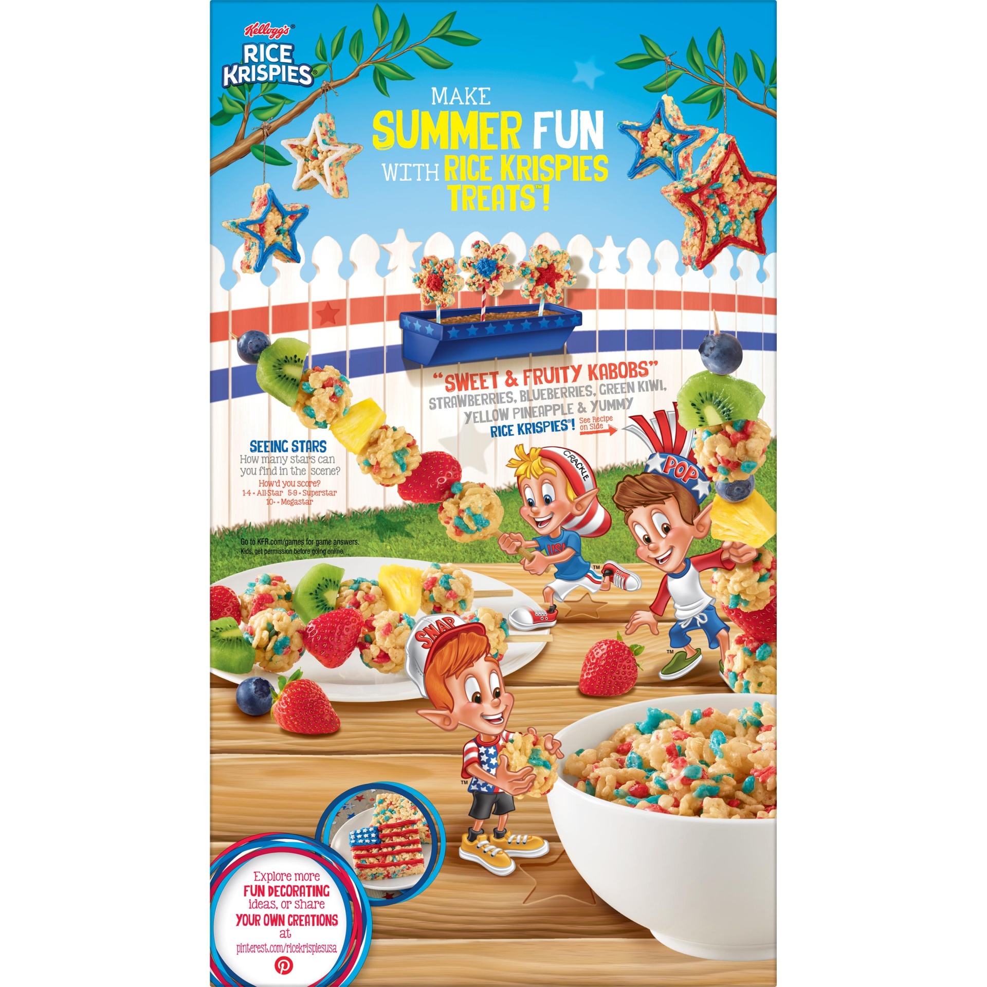 slide 2 of 4, Kellogg's Rice Krispies Breakfast Cereal, Kids Snacks, Original with Red and Blue Krispies, 18 Oz