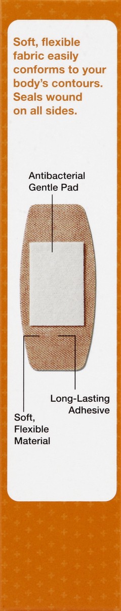 slide 2 of 4, Walgreens Advanced Antibacterial Flexible Fabric Adhesive Bandages 10 Count, 2 in x 4 in