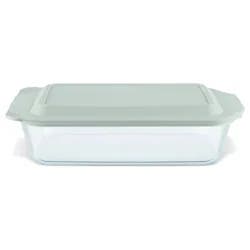 Pyrex Deep Dish Baking Pan with Lid - Sage, 9x13