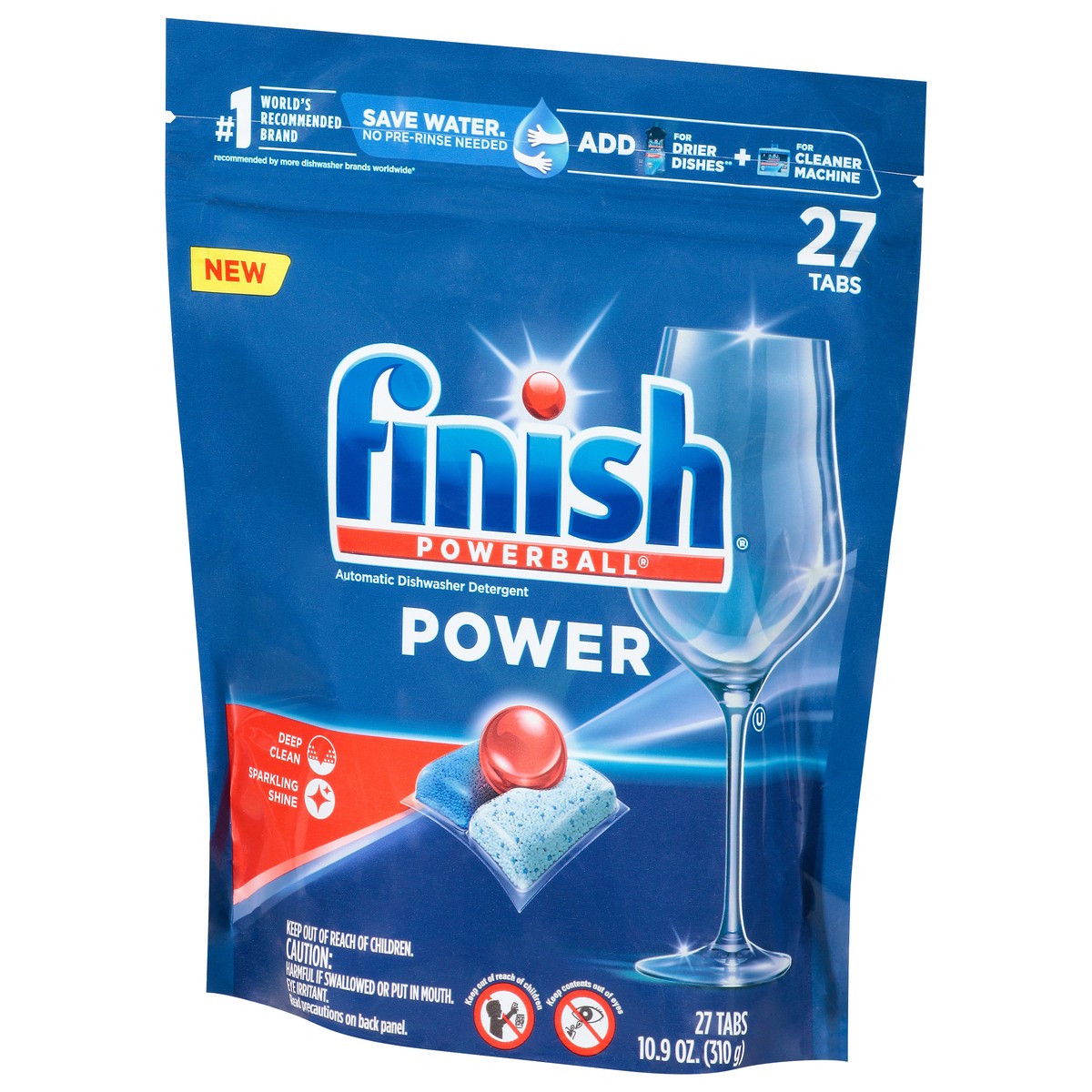 slide 4 of 9, Finish Powerball Power Automatic Dishwasher Detergent 27 ea, 27 ct