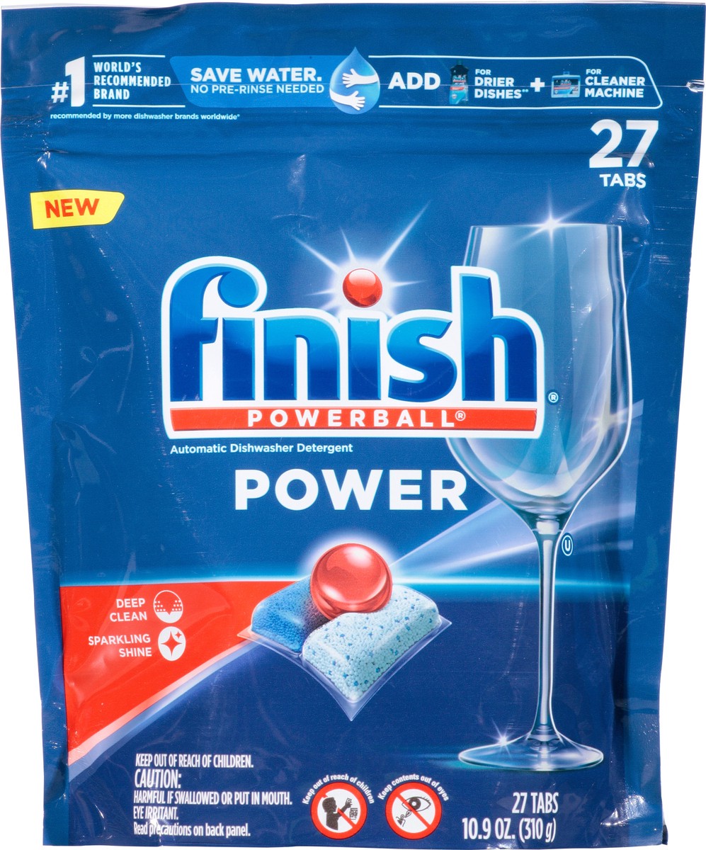 slide 5 of 9, Finish Powerball Power Automatic Dishwasher Detergent 27 ea, 27 ct