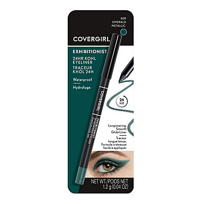 slide 1 of 1, Covergirl Exhibitionist 24-Hour Kohl Eyeliner 600 Emerald Metallic, 0.04 oz