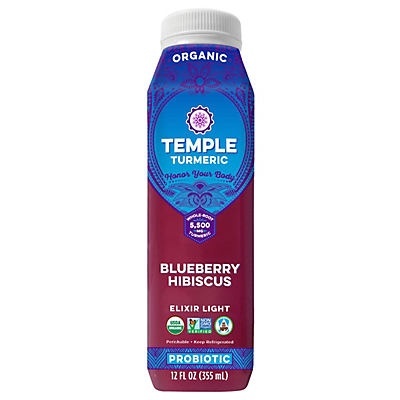 slide 1 of 1, Temple Blueberry Hibiscus Elixir Light, 12 oz