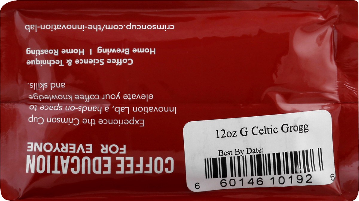 slide 6 of 9, Crimson Cup Coffee, Fresh Roasted, Light Roast, Ground, Celtic Grogg - 12 oz, 12 oz