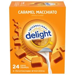International Delight Coffee Creamer Singles, Caramel Macchiato, 24 Ct, 0.44 FL OZ, Pre-Portioned Creamers