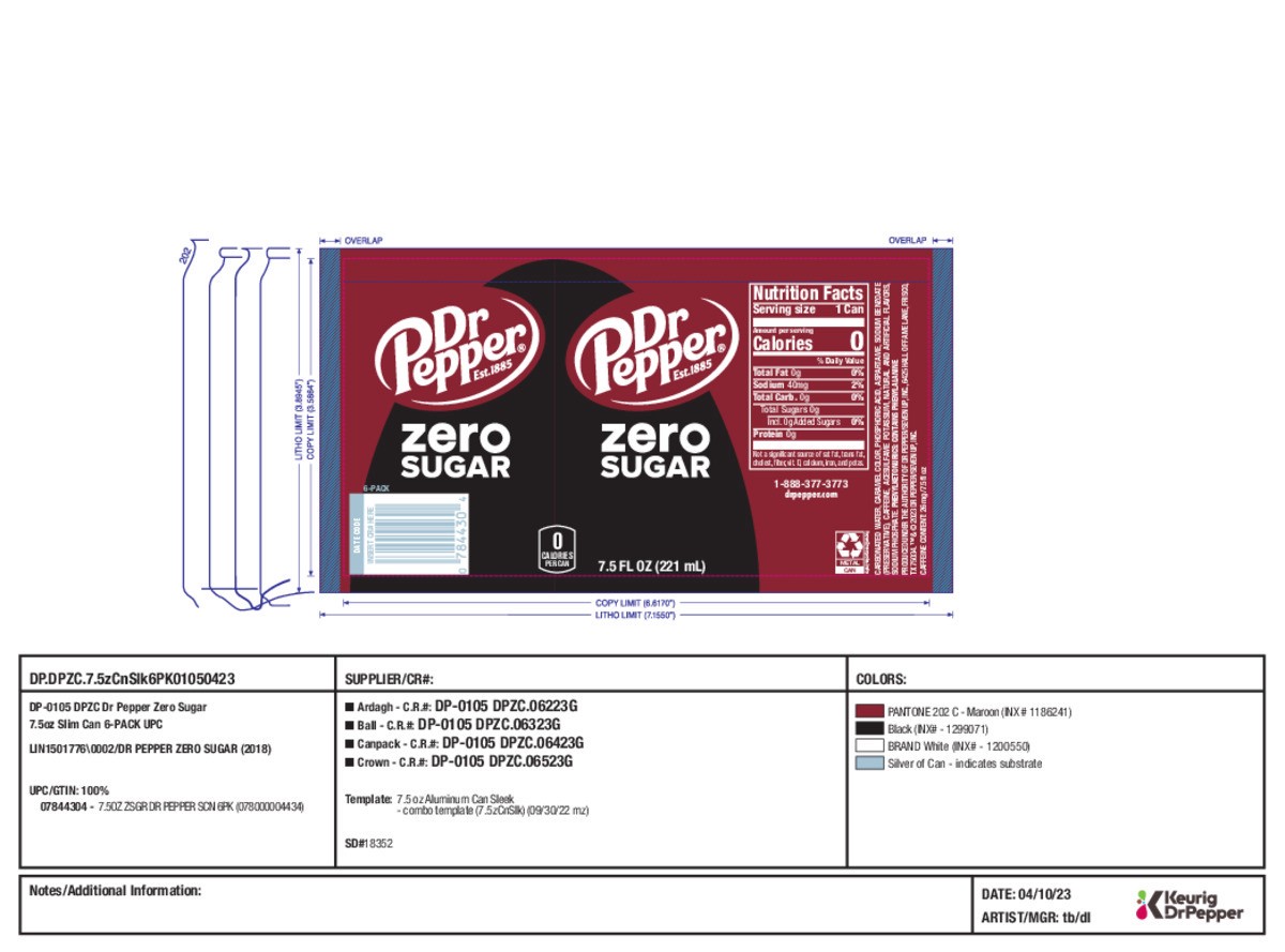 slide 7 of 13, Dr Pepper Zero Sugar Soda, 7.5 fl oz mini cans, 6 pack, 6 ct; 7.5 fl oz