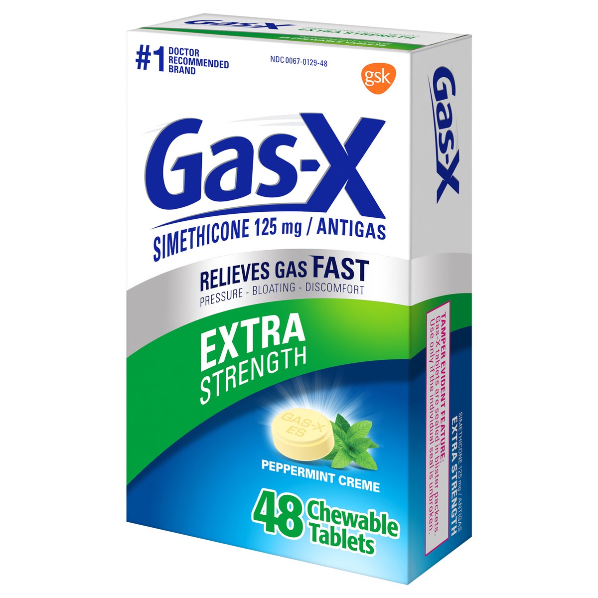slide 3 of 9, Gas-X Peppermint Antacid Extra Strength Chewable, 48 ct
