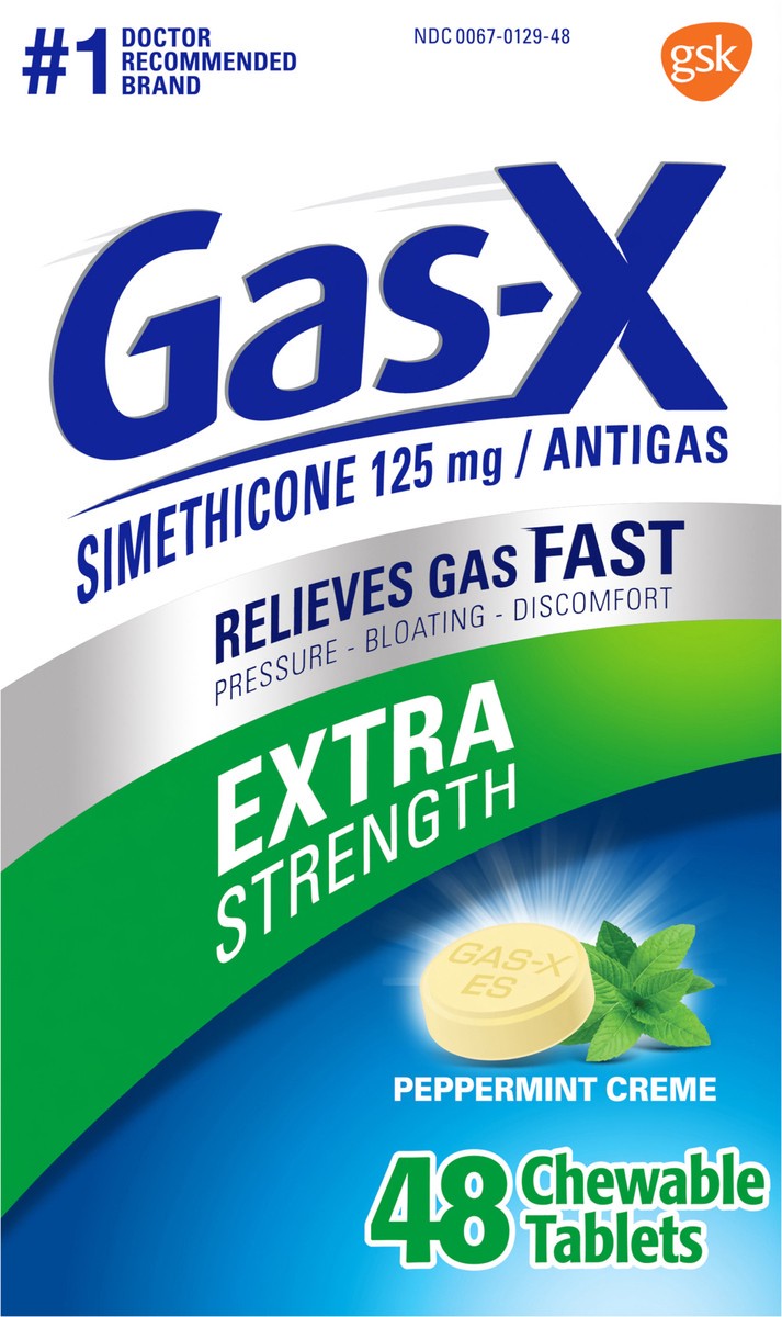 slide 6 of 9, Gas-X Peppermint Antacid Extra Strength Chewable, 48 ct