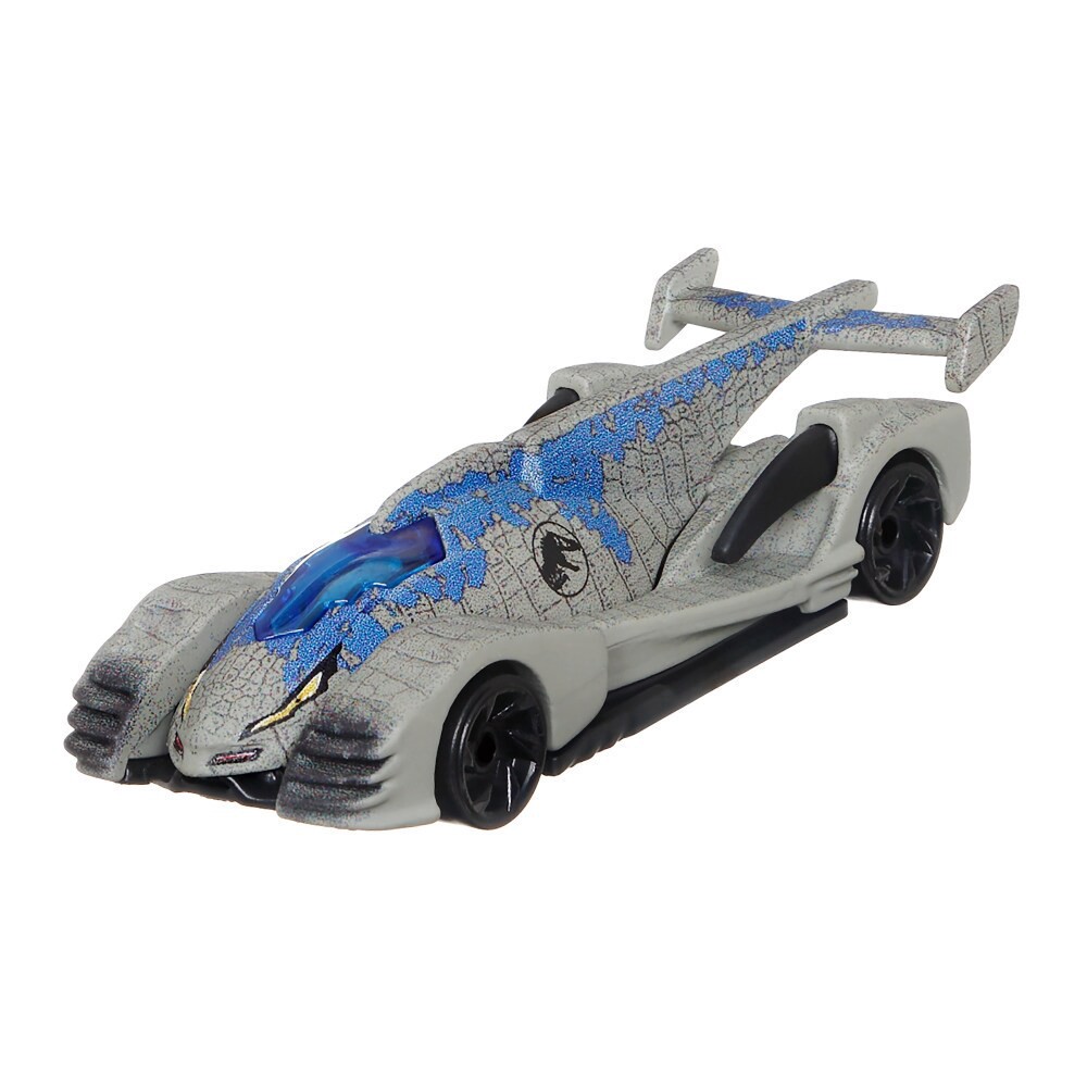 slide 2 of 4, Mattel Hot Wheels Jurassic World Character Cars - Velociraptor Blue, 1 ct