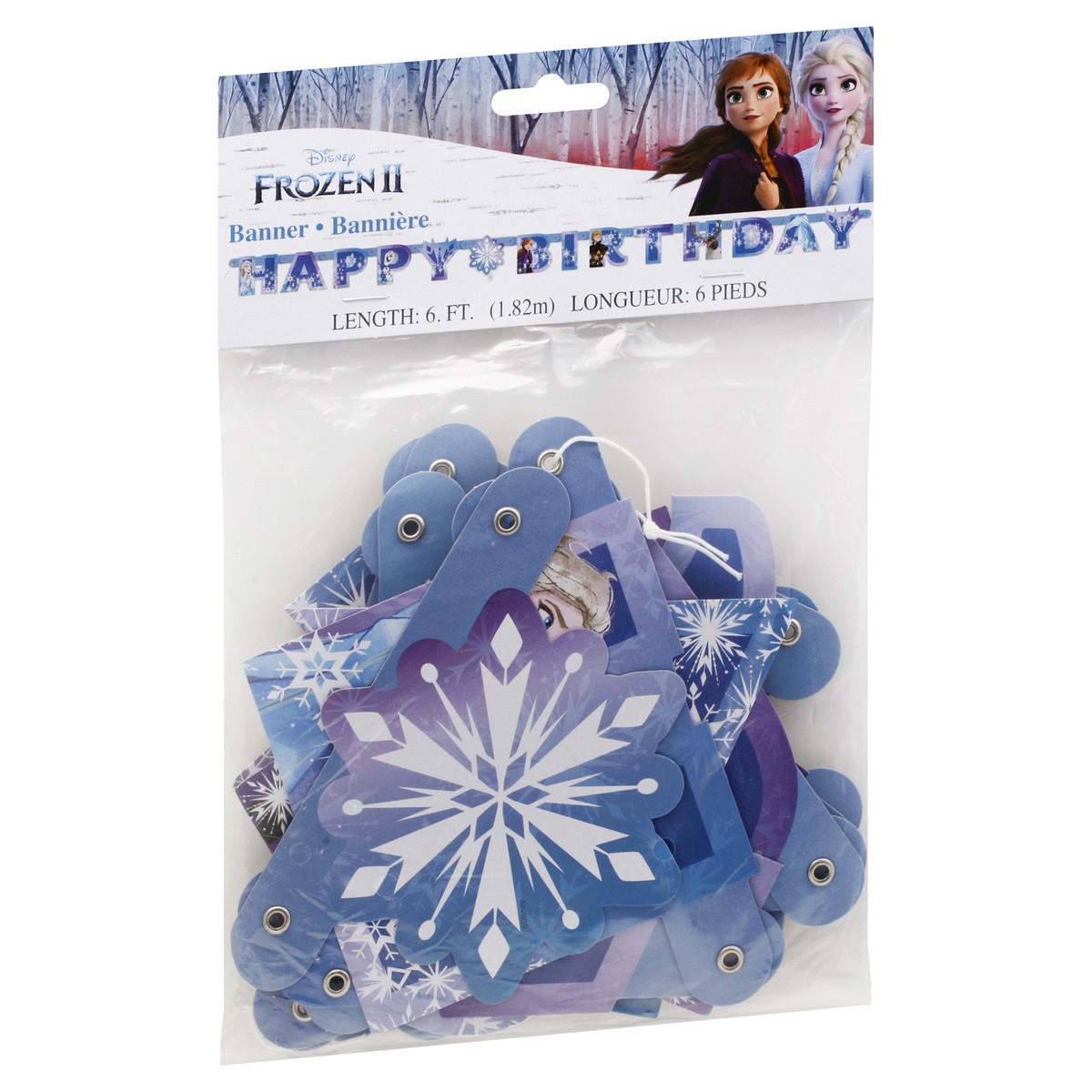 slide 3 of 9, Unique 6 Feet Disney Frozen II Happy Birthday Banner 1 ea, 6 ft
