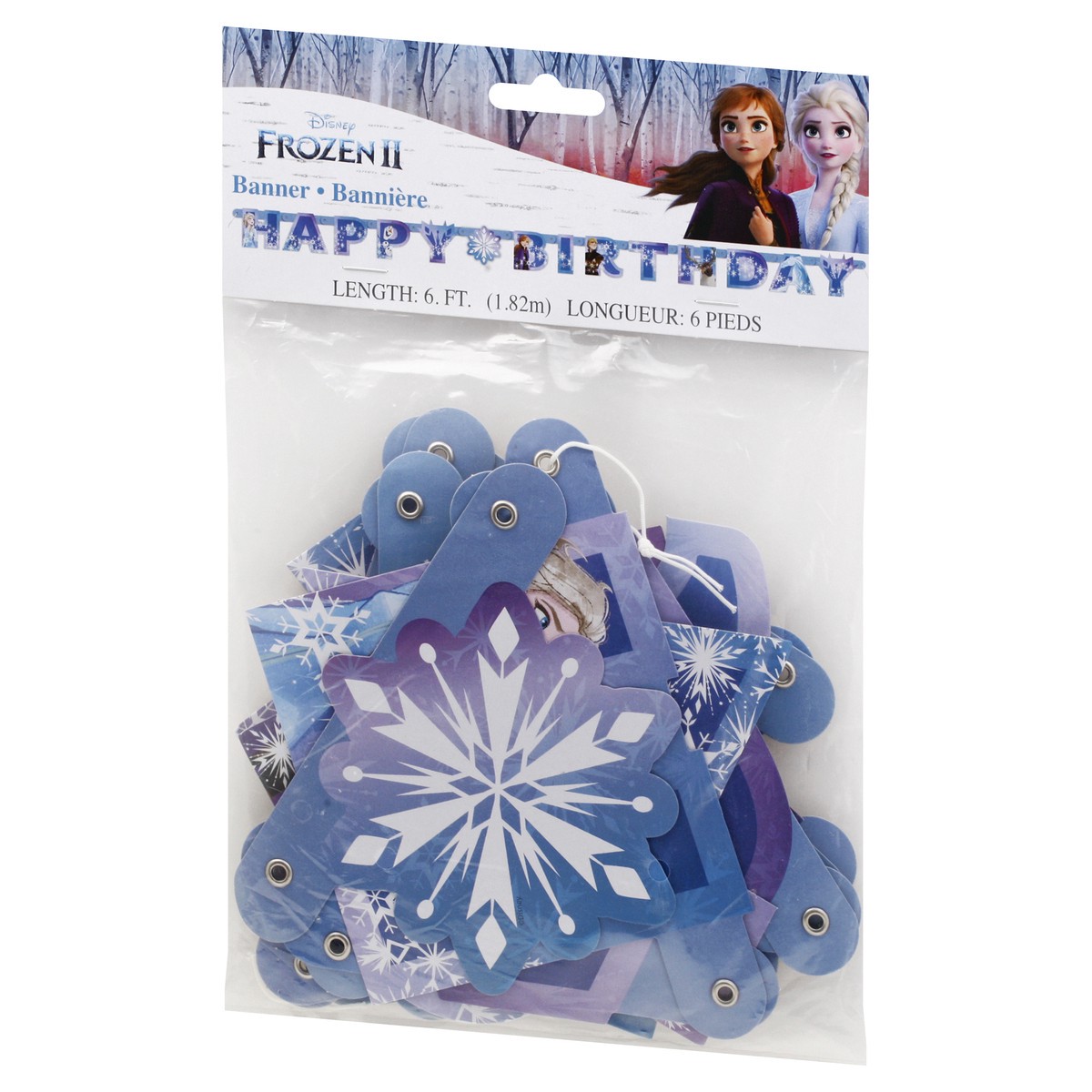 slide 7 of 9, Unique 6 Feet Disney Frozen II Happy Birthday Banner 1 ea, 6 ft