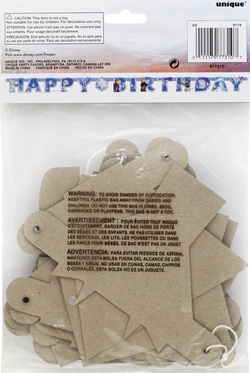 slide 9 of 9, Unique 6 Feet Disney Frozen II Happy Birthday Banner 1 ea, 6 ft