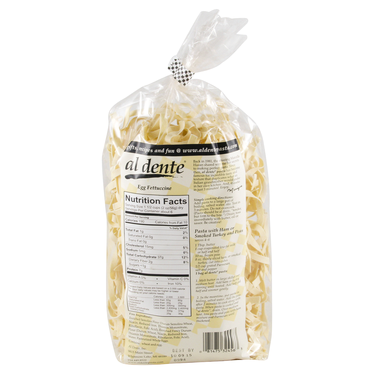 slide 2 of 2, Al Dente Egg Fettuccine, 12 oz