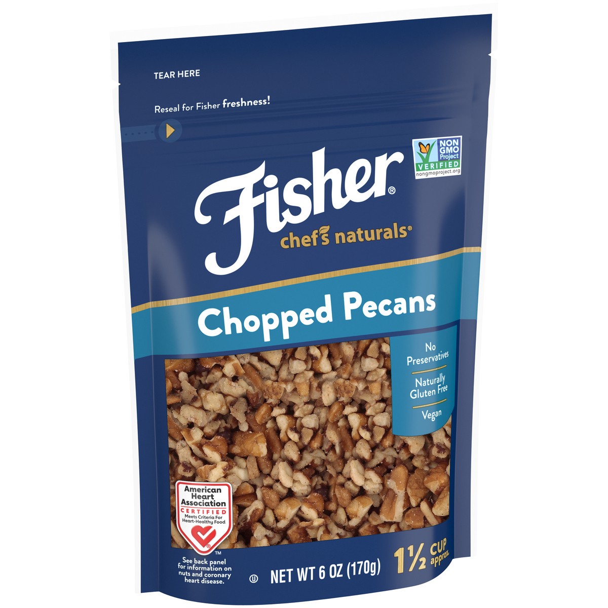 slide 11 of 14, Fisher Chef's Naturals Chopped Pecans 6 oz. Bag, 6 oz