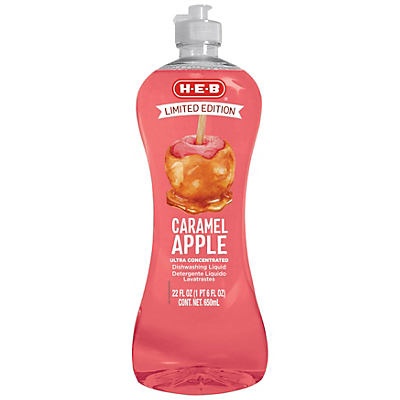 slide 1 of 1, H-E-B Limited Edition Ultra Concentrated Caramel Apple Liquid Dish Soap, 22 oz