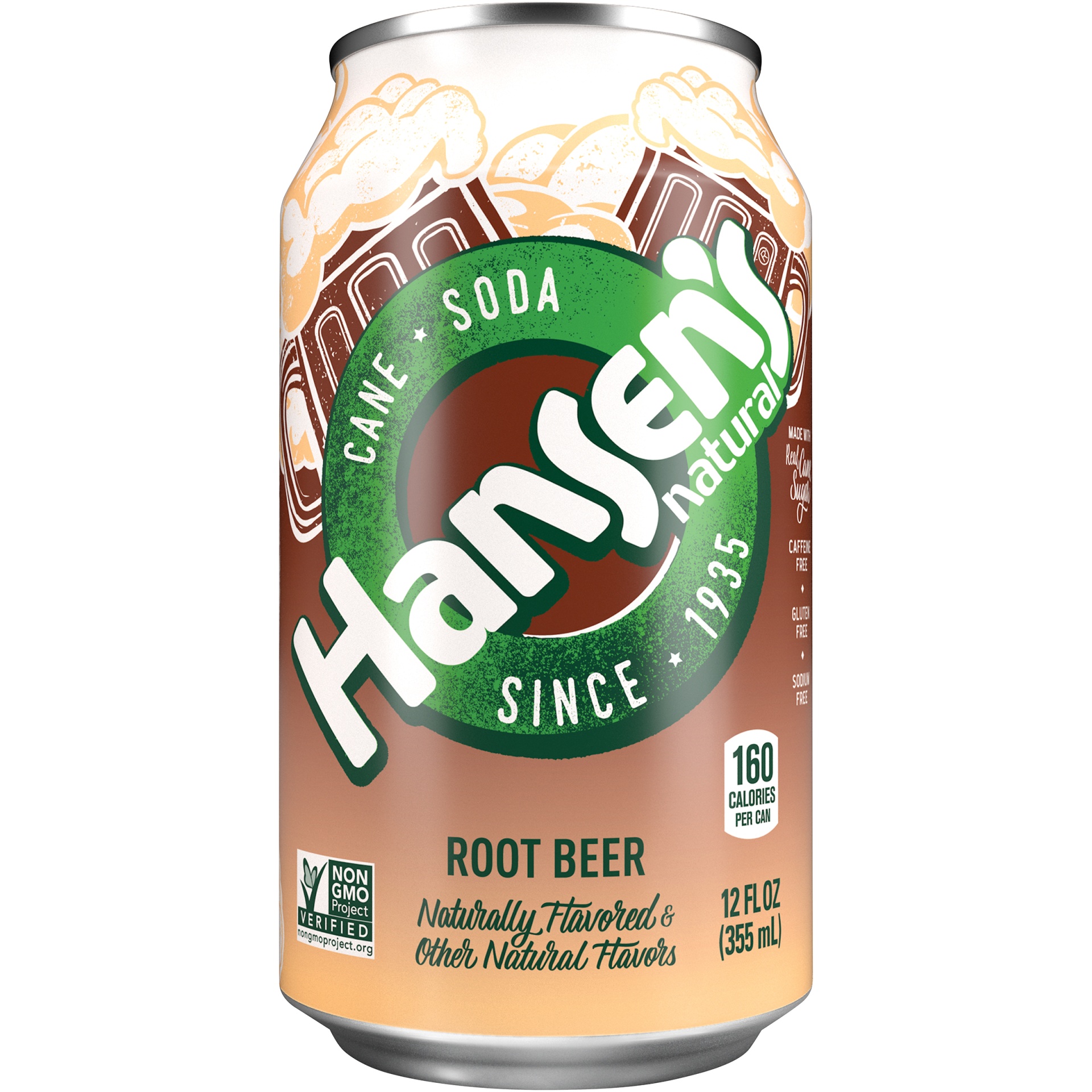slide 1 of 4, Hansen's Creamy Root Beer, 6 ct; 12 oz