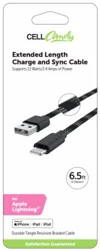 Cellcandy 8-Pin Braided Data Cable - Black/Gray