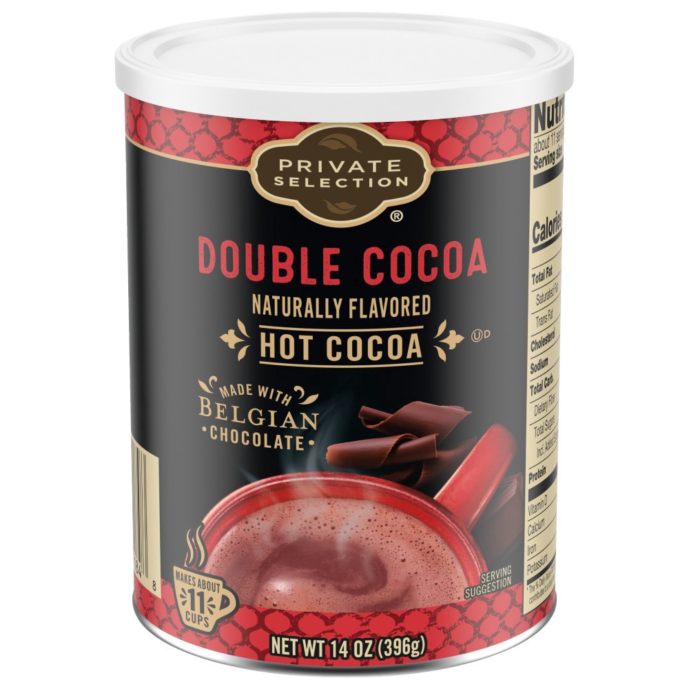 slide 2 of 3, Private Selection Double Cocoa Hot Cocoa With Belgian Chocolate, 14 oz