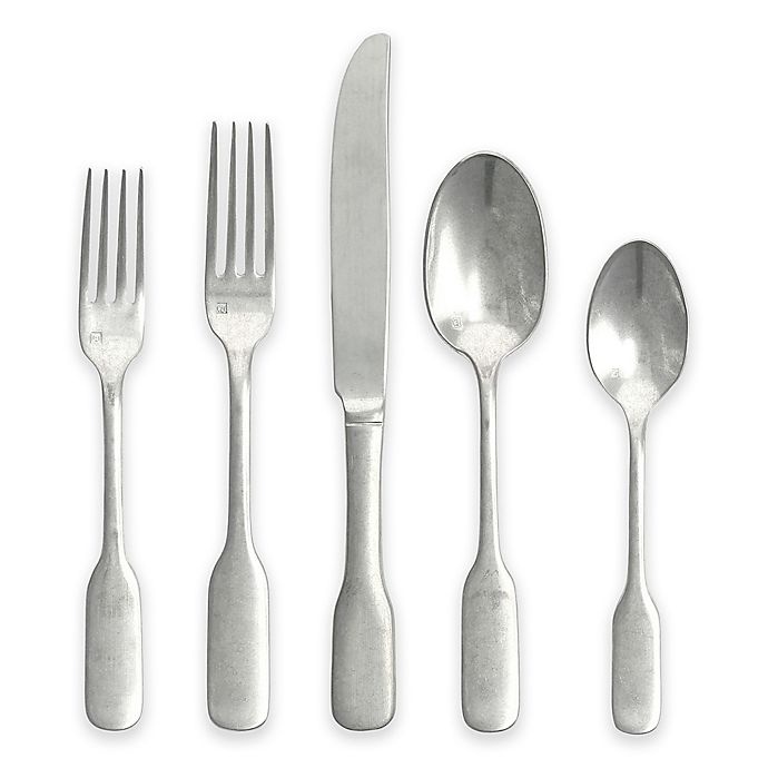 slide 1 of 1, Fortessa Ashton Antiqued Flatware Set, 20 ct