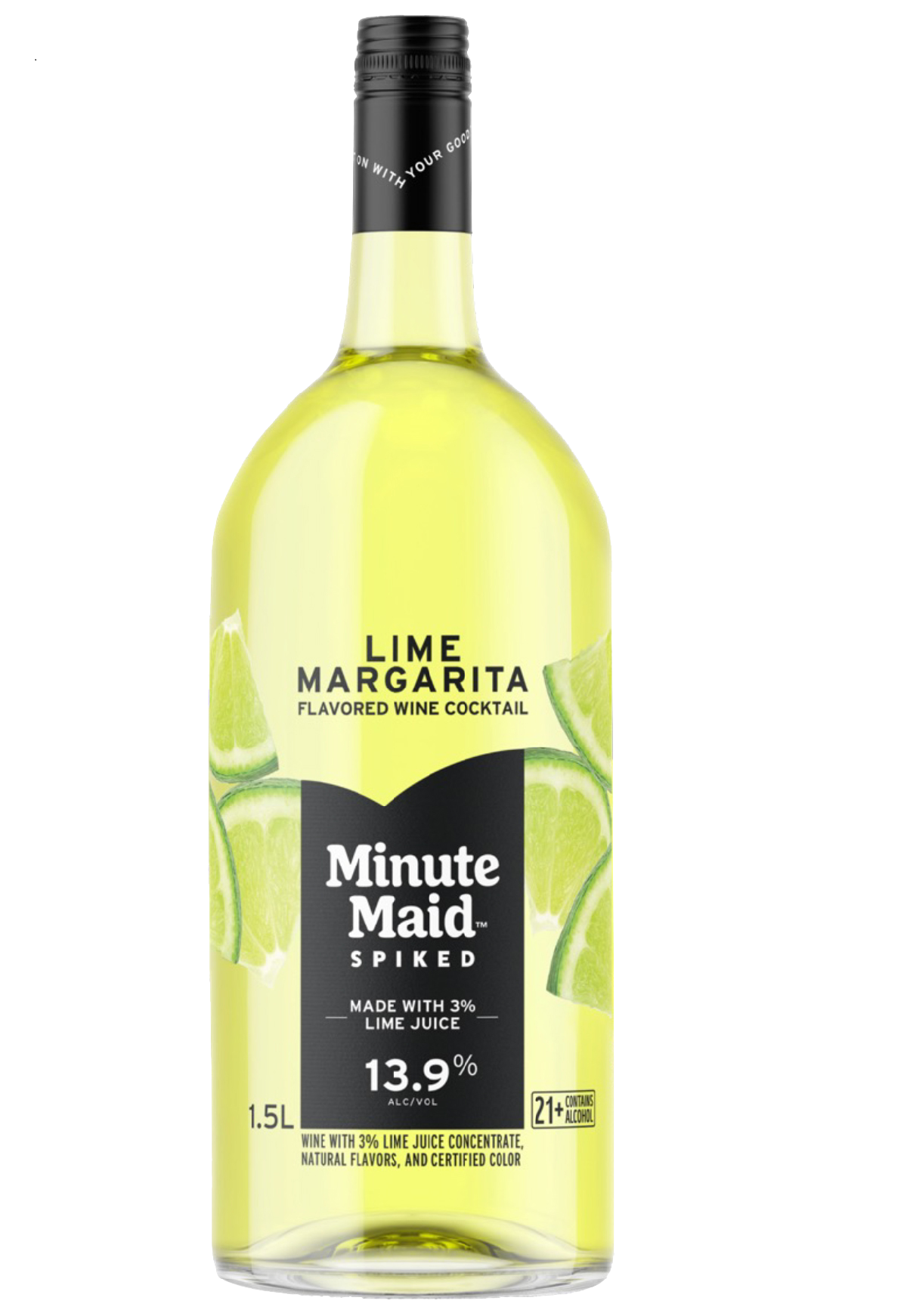 slide 1 of 1, Minute Maid Spiked Lime Margarita Wine Cocktail 1.5 l, 1.5 l