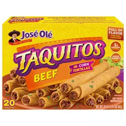 José Olé Beef Corn Taquitos - 20 oz, 20 ct