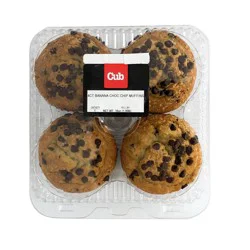 Chocolate Chip 4Ct Banana Muffins