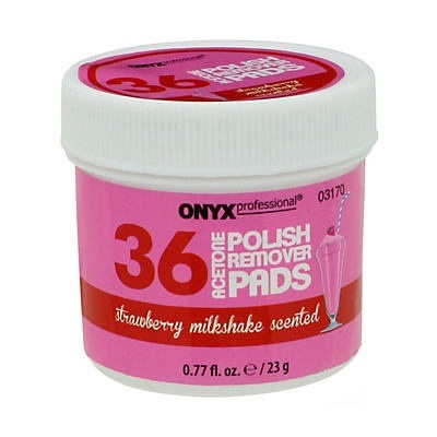 slide 1 of 1, Onyx Professional Polish Remover Wipes - Strawberry Milkshake, 36 ct