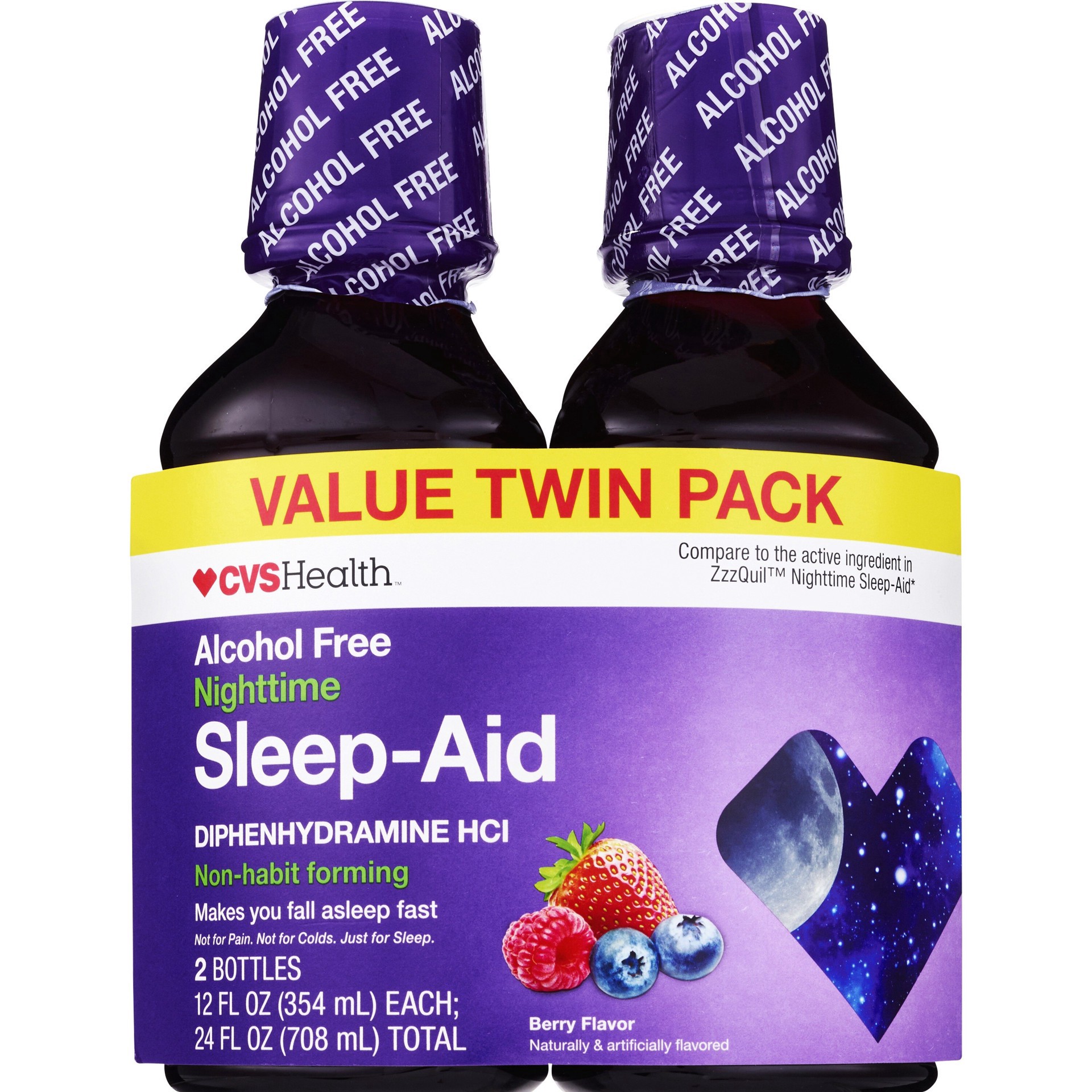 slide 1 of 1, CVS Health Nighttime Sleep Aid Twin Pack, 24 Oz, 24 oz