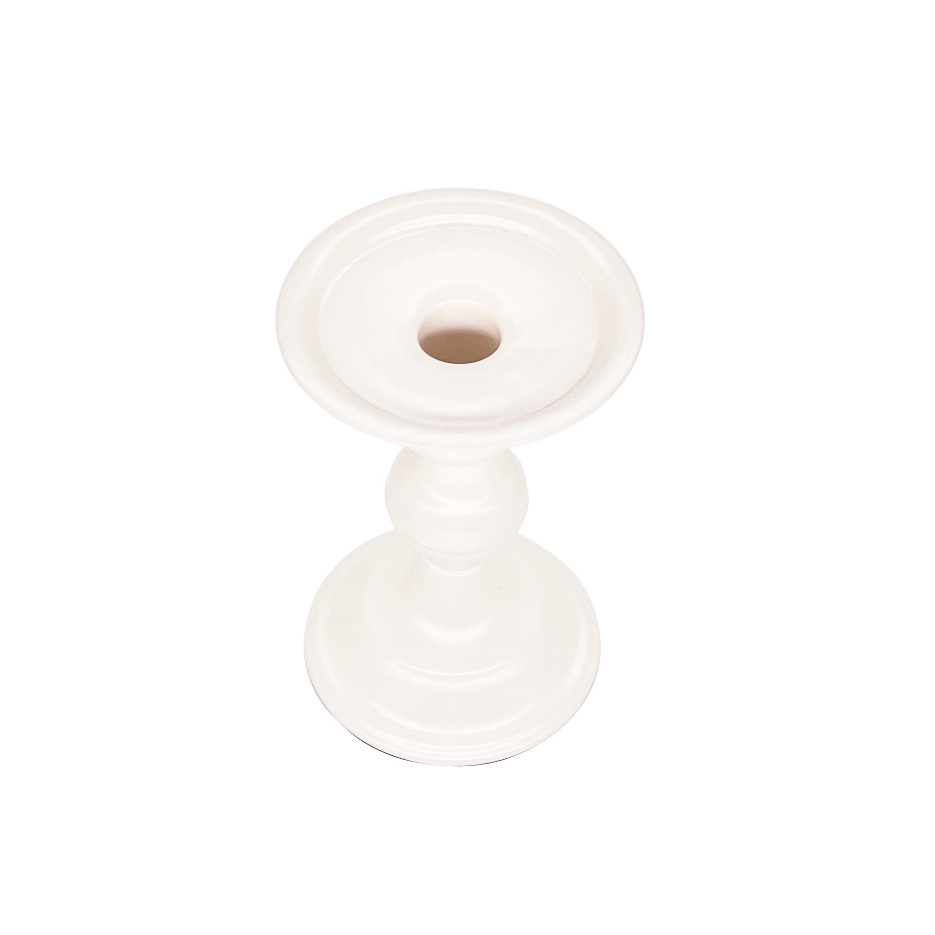 slide 2 of 4, Cream Metal Pillar Candle Holder By Ashland, 3.82 in x 3.82 in x 6.1 in