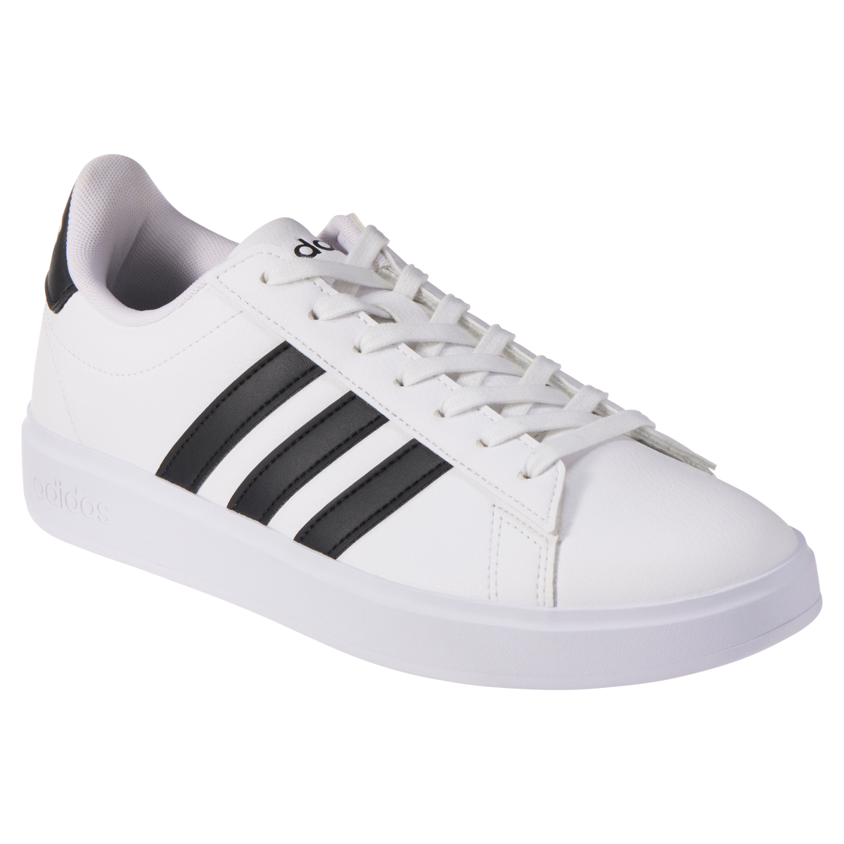 slide 1 of 4, Adidas Men's Grand Court 2.0 Tennis Shoes, White, Black, Size 11, Size 11